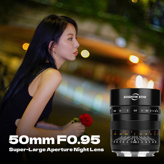 The Best Gift for Dad Brightin Star 50mm F0.95 Full Frame Large Aperture Camera Lens For Sony E/Nikon Z/Canon RF/L Mount