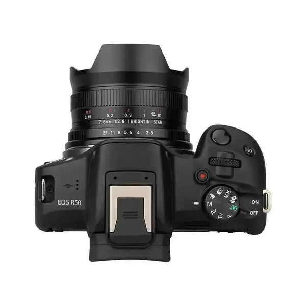 7.5mm F2.8 APS-C Fisheye Manual Focus Lens With ND Filter for Canon EOS-M Mount