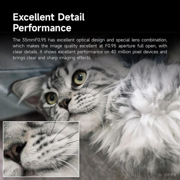 35mm F0.95 APS-C Luminous Version Portrait Star Manual Fixed Focus Lens Suitable for Fuji X Mount BRIGHTIN STAR