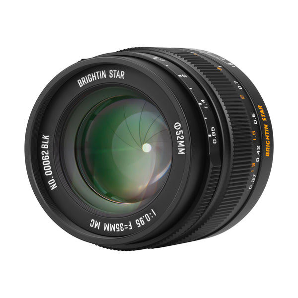 Brightin Star 35mm F0.95 Night God Portrait Star APS-C Manual Fixed Focus Lens Suitable For Fuji X/Canon M/RF/M43/Sony E/Nikon Z Mount