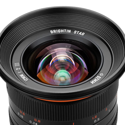 Brightin Star 12mm F2.0 III APS-C  Ultra Wide-Angle Big Aperture Cameras Lens ADS