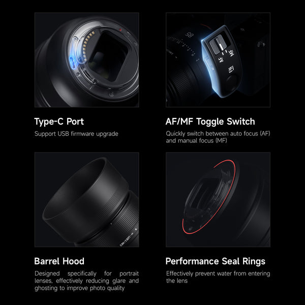Brightin Star AF85mm F1.8 Full Frame Auto Focus Telephoto Portrait Prime Lens Fit for Sony E/Nikon Z