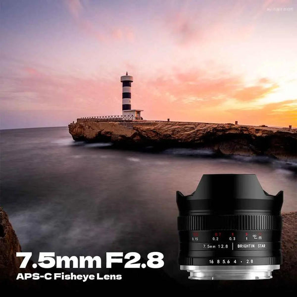 7.5mm F2.8 APS-C Fisheye Manual Focus Lens With ND Filter for Fuji X-Mount