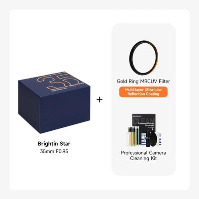 35mm F0.95 APS-C Luminous Version Portrait Star Manual Fixed Focus Lens Suitable for Fuji X Mount BRIGHTIN STAR