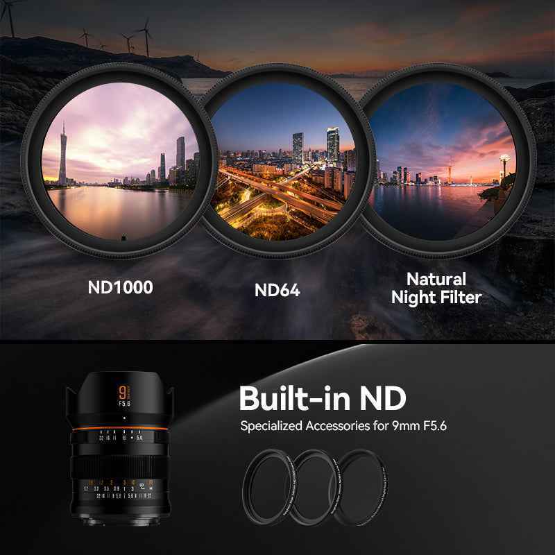 The Best Gift for Dad Brightin Star 9mm F5.6 Full Frame Manual Focus Camera Lens Ultra Wide Angle 0 Distortion Lens with ND Filter For Sony E/Nikon Z/Canon RF/L Mount