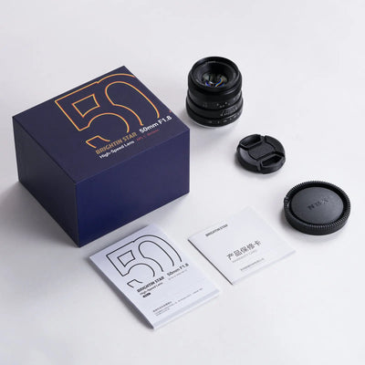 Brightin Star 50mm F1.8 APS-C Manual Focus Lens Fit for Canon EF-M/Sony E/M43/Fuji X/Nikon Z mount BRIGHTIN STAR