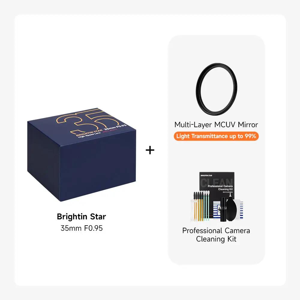 35mm F0.95 APS-C Luminous Version Portrait Star Manual Fixed Focus Lens Suitable for Fuji X Mount BRIGHTIN STAR
