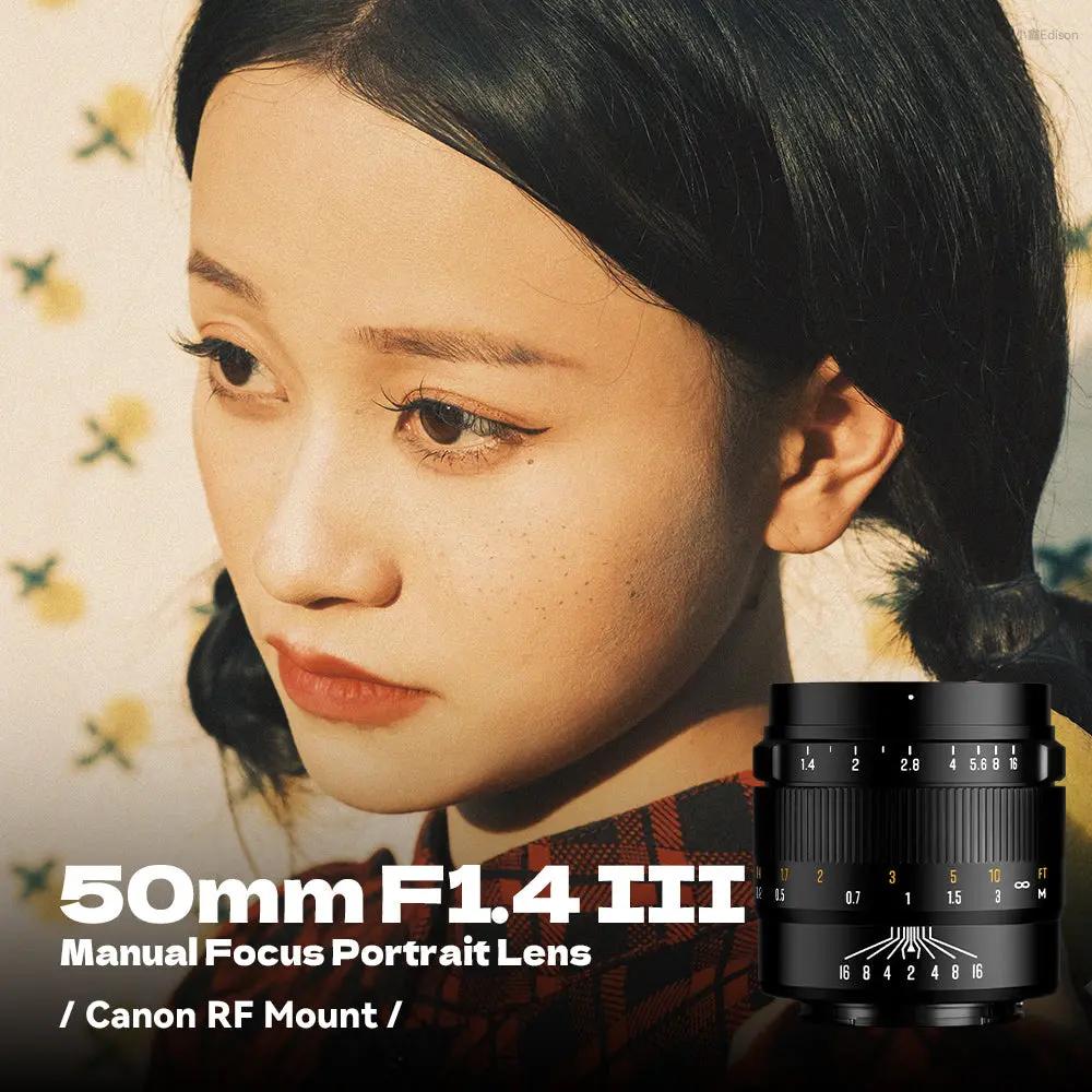50mm F1.4 III APS-C Manual Focus Portrait Lens for Canon RF BrightinStar.US