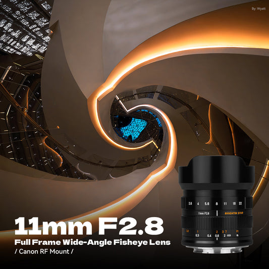 Father's Day Gifts Brightin Star 11mm F2.8 Full Frame Wide-Angle Starry Sky Fisheye Lens Suitable for Canon RF Mount