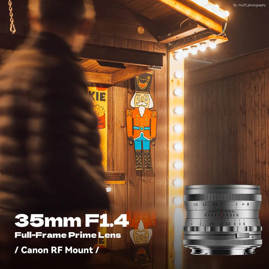 Brightin Star 35mm F1.4 Full-Frame Large Aperture Manual Focus Lens for Canon RF Mount