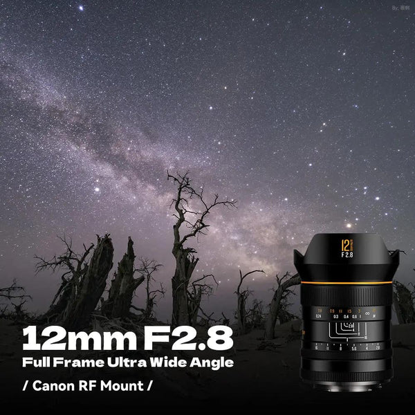 12mm F2.8 Full Frame 122.5° Ultra Wide Angle Manual Focus Prime Mirrorless Camera Lens Fit for Canon RF Mount BrightinStar.US