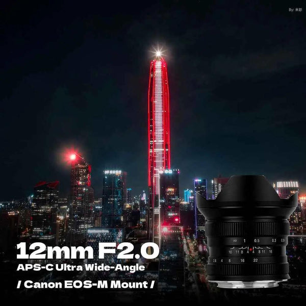 12mm F2.0  APS-C Ultra Wide-Angle Big Aperture Manual Focus Mirrorless Cameras Lens Fit for Canon EF-M mount