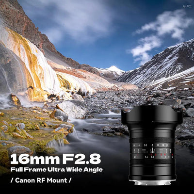 16mm F2.8 Full Frame Ultral Wide Angle Manual Focus Mirrorless Camera Lens, Fit for Canon RF Mount BRIGHTIN STAR