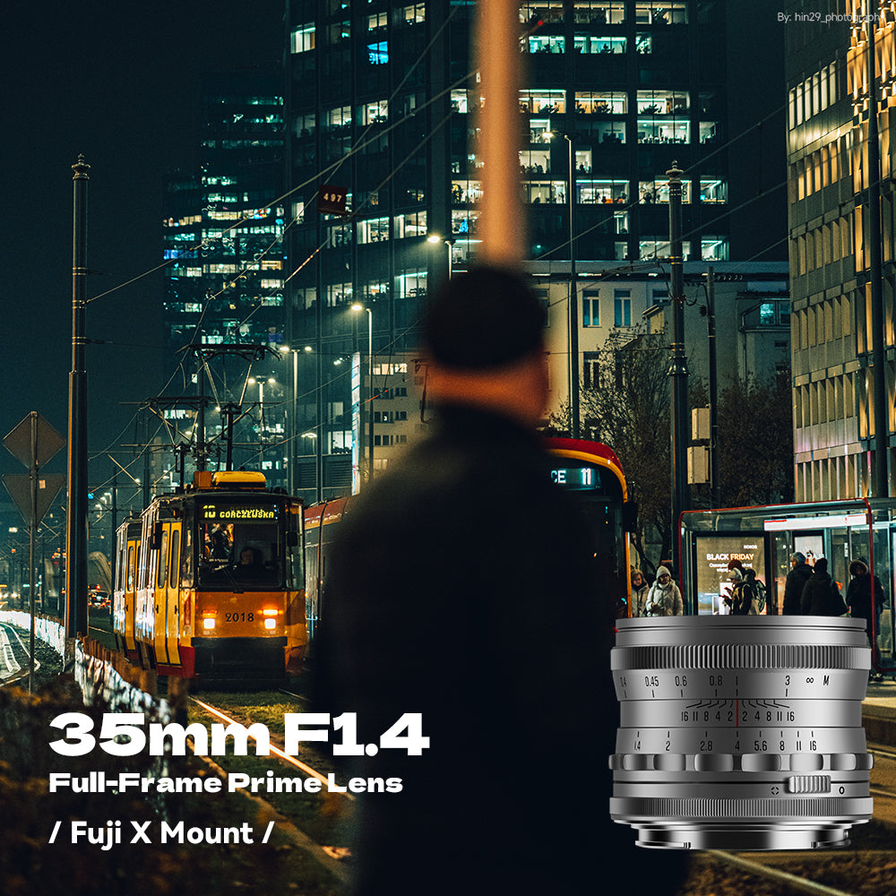 Brightin Star 35mm F1.4 Full-Frame Large Aperture Manual Focus Lens for Fuji X Mount Fuji X Mount