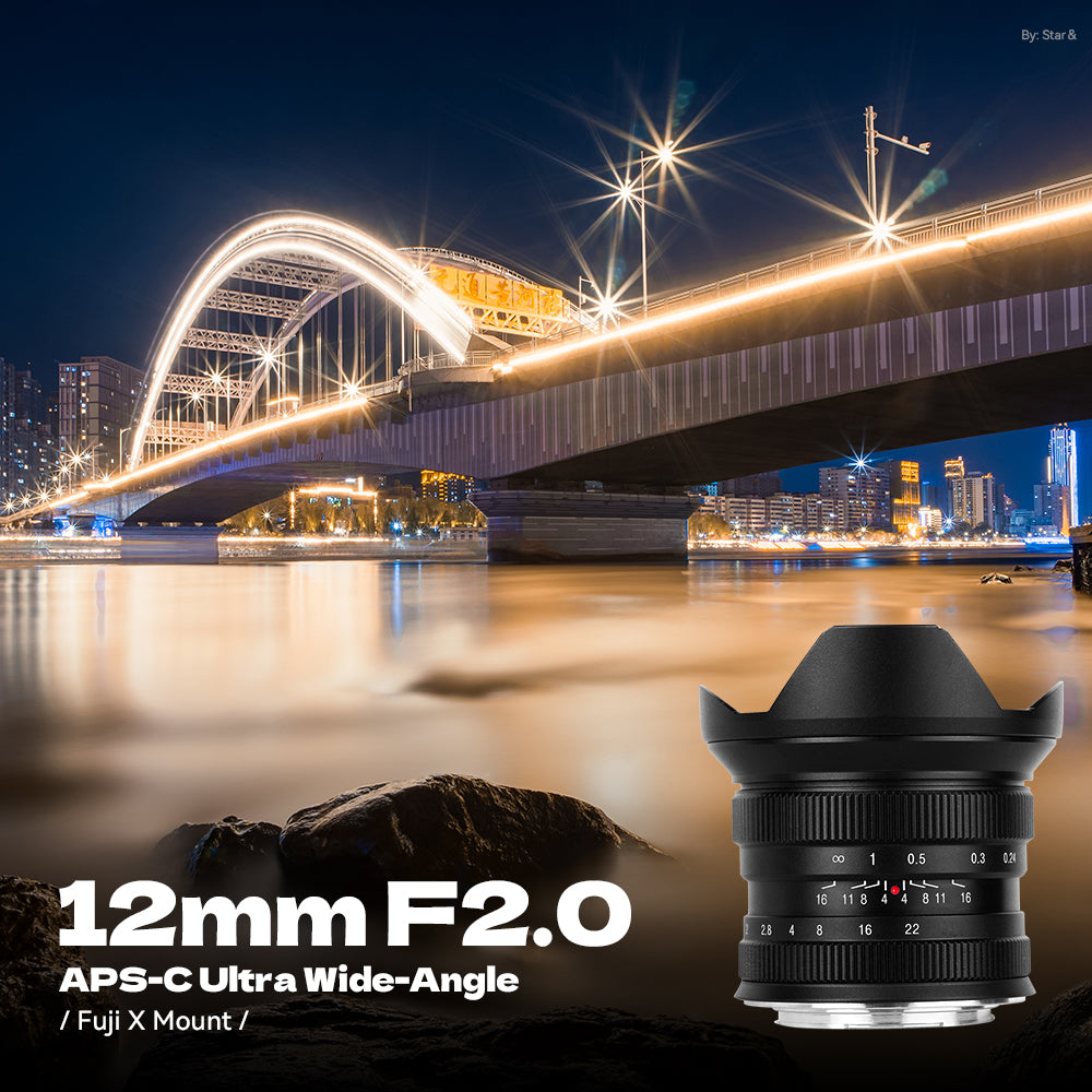 Brightin Star 12mm F2.0 Ultra Wide-Angle Big Aperture APS-C Manual Focus Mirrorless Cameras Lens, Fit for Panasonic Olympus Micro4/3 G7, G85, GX9, G7KS, EPM1/2, EM1, E-P1/P2/P3/P5, PL 1/2/3/5/6