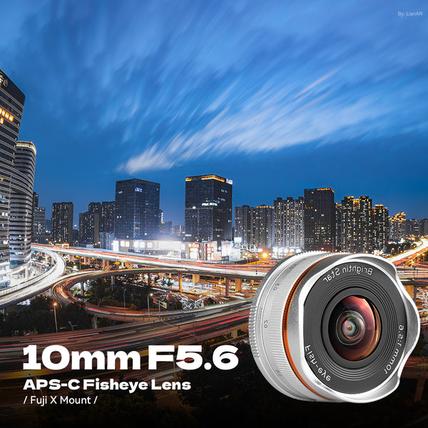 10mm F5.6 Fisheye Lens Wide-Angle Lens Pancake Lens Manual Fixed Focus Lens  Suitable For Fuji X Mount