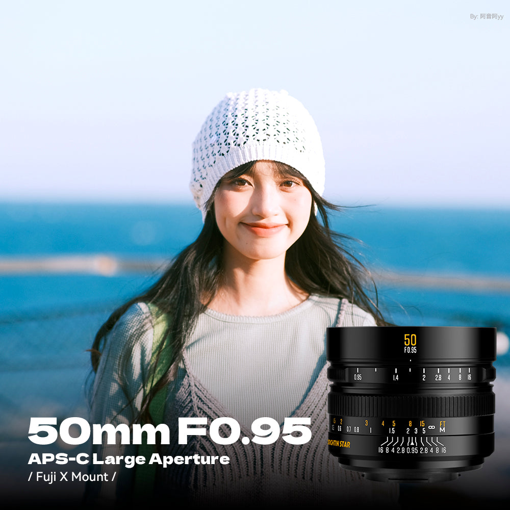 Brightin Star 50mm F0.95 Night God Portrait Star APS-C Manual Fixed Focus Lens Suitable For Fuji X/Canon M/RF/M43/Sony E/Nikon Z Mount