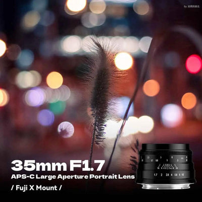 35mm F1.7 APS-C Wide-Angle Manual Focus Prime Lens for Canon EOS-M Mount