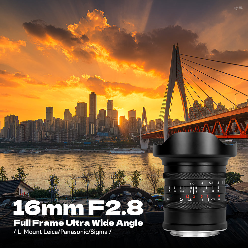 Brightin Star 16mm F2.8 Full Frame Ultral Wide Angle Manual Focus Mirrorless Camera Lens, Fit for Canon RF/Nikon Z/Sony E/L Mount