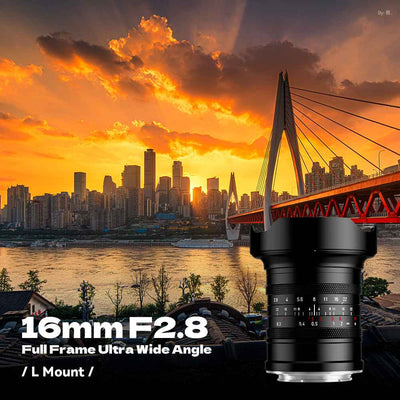 16mm F2.8 Full Frame Ultral Wide Angle Manual Focus Mirrorless Camera Lens Fit for Leica/Panasonic/Sigma L-Mount
