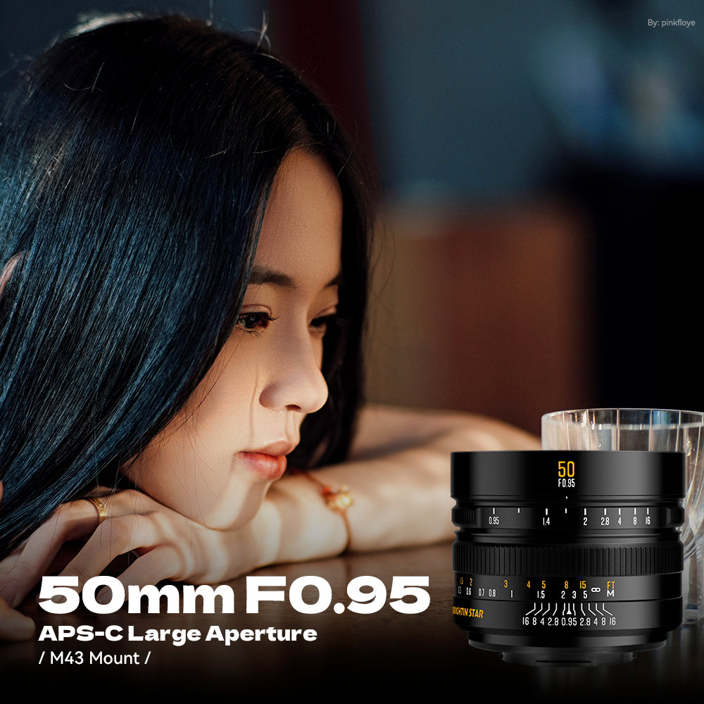 Brightin Star 50mm F0.95 Night God Portrait Star APS-C Manual Fixed Focus Lens Suitable For Fuji X/Canon M/RF/M43/Sony E/Nikon Z Mount