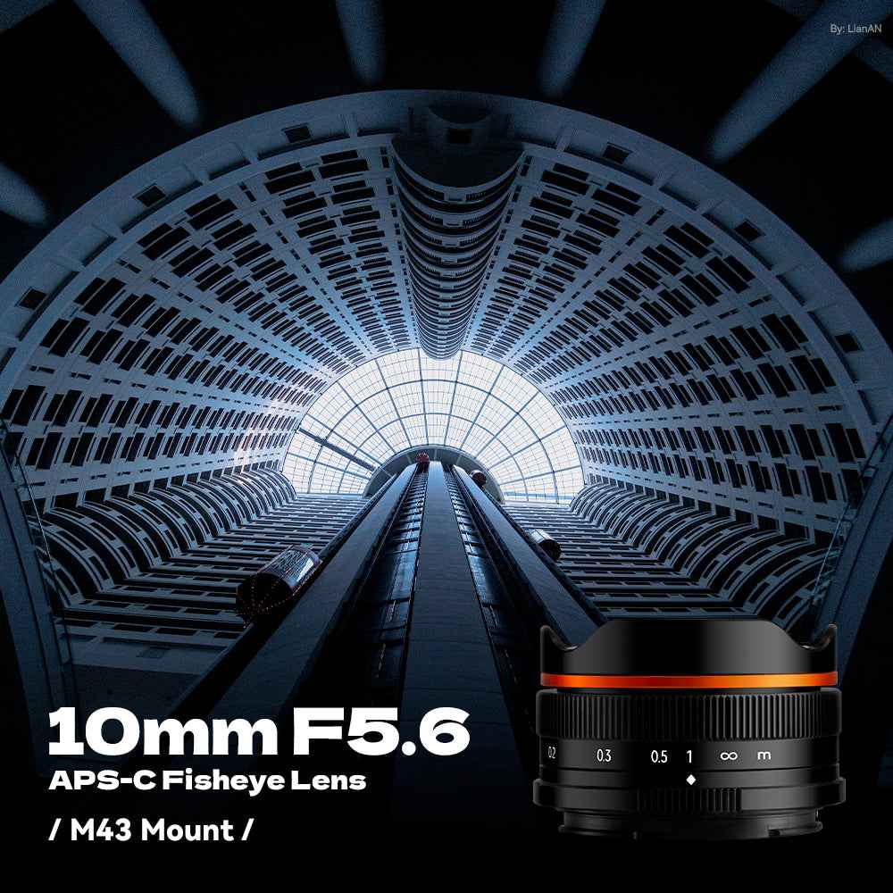 10mm F5.6 APS-C Fisheye Lens Wide-Angle Lens Pancake Lens Manual Fixed Focus Lens Suitable For Canon Eos-M Mount