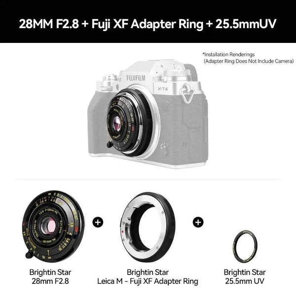 Exclusive  25.5mm ultra-thin UV filter (only 1mm thick) - fits Leica/Sigma/Panasonic L/Canon RF/Nikon Z/Sony E/Fuji X/GFX adapters - designed for 28mm F2.8 lenses