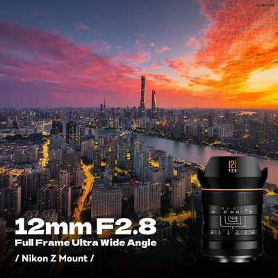 12mm F2.8 Full Frame 122.5° Ultra Wide Angle Manual Focus Prime Mirrorless Camera Lens Fit for Nikon Z Mount BrightinStar.US