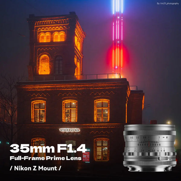 Brightin Star 35mm F1.4 Full-Frame Large Aperture Manual Focus Lens for Nikon Z Mount