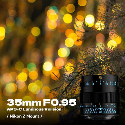 35mm F0.95 APS-C Luminous Version Portrait Star Manual Fixed Focus Lens Suitable for Sony E Mount BRIGHTIN STAR