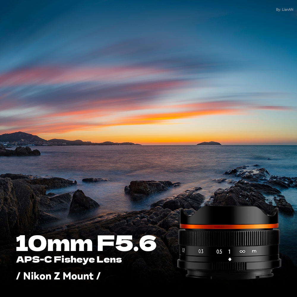 Brightin Star 10mm F5.6 APS-C Fisheye Lens Wide-Angle Lens For M43/Canon M/Canon RF/Sony E/ Nikon Z/Fuji X Mount