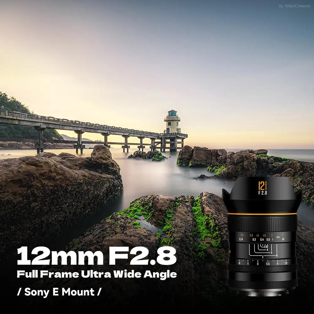 12mm F2.8 Full Frame 122.5° Ultra Wide Angle Manual Focus Prime Mirrorless Camera Lens Fit for Sony E Mount BrightinStar.US