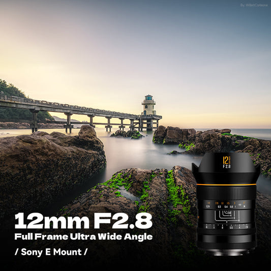 12mm F2.8 Full Frame 122.5° Ultra Wide Angle Manual Focus Prime Mirrorless Camera Lens Fit for Sony E Mount