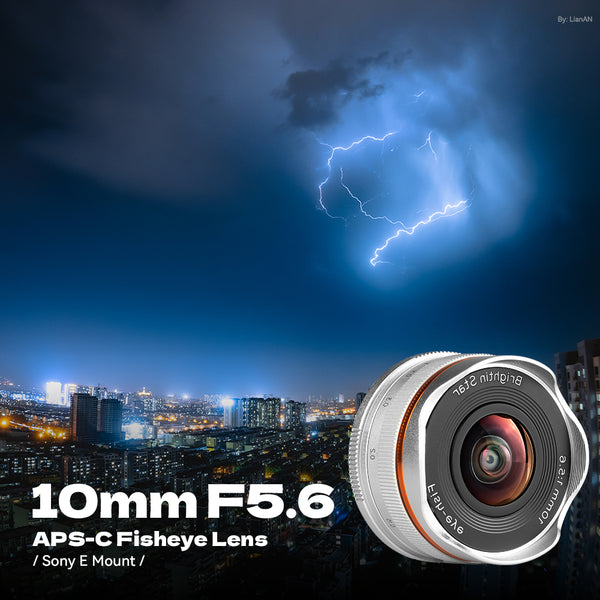 10mm F5.6 Fisheye Lens Wide-Angle Lens Pancake Lens Manual Fixed Focus Lens  Suitable For Fuji X Mount