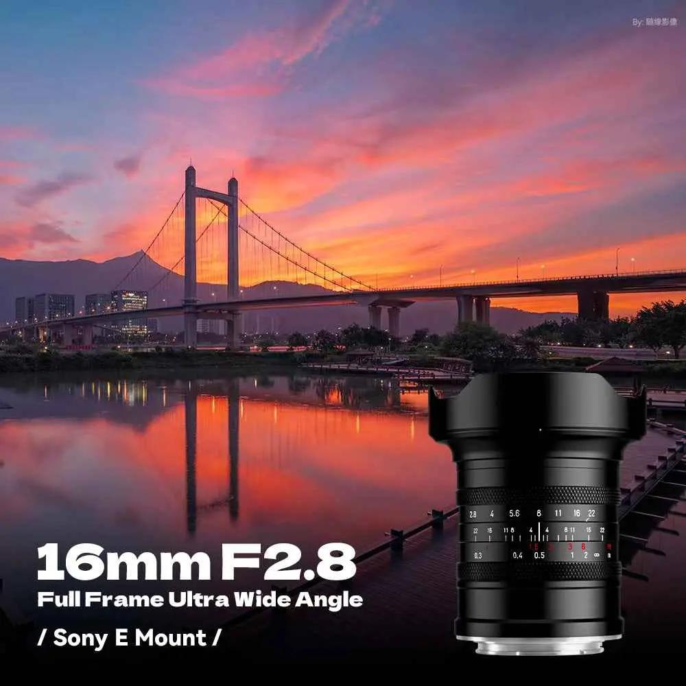 16mm F2.8 Full Frame Ultral Wide Angle Manual Focus Mirrorless Camera Lens Fit for Sony E Mount