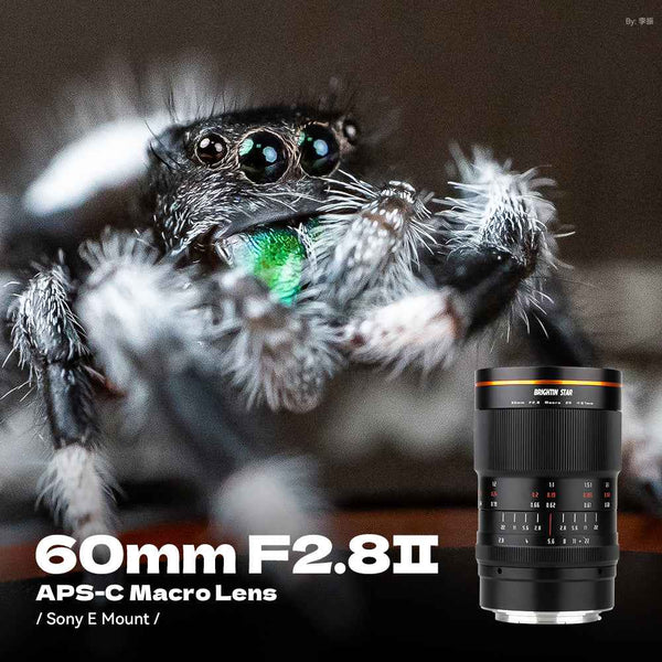 Brightin Star 60mm F2.8 Ii 2x Macro Lens Aps-C Lens, Compatible