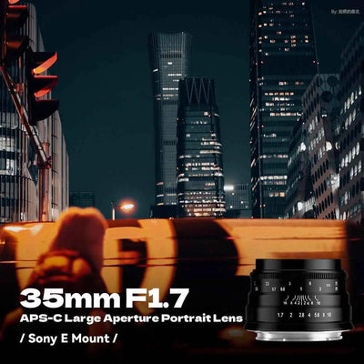 35mm F1.7 APS-C Wide-Angle Manual Focus Prime Lens for Canon EOS-M Mount