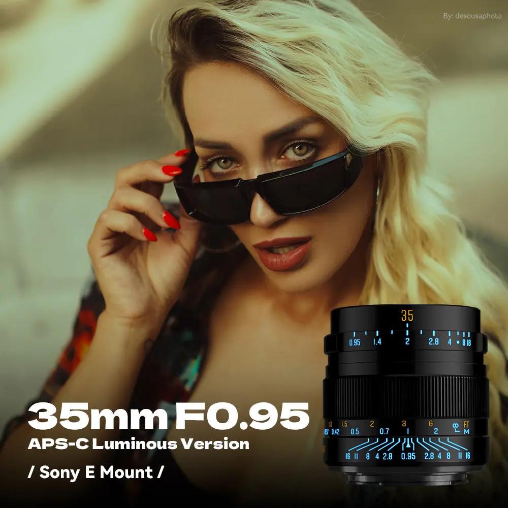 35mm F0.95 APS-C Luminous Version Portrait Star Manual Fixed Focus Lens Suitable for Sony E Mount BRIGHTIN STAR
