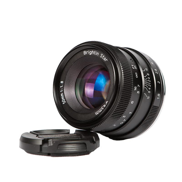 50mm F1.8 Manual Focus Lens M43 Black – BrightinStar.US