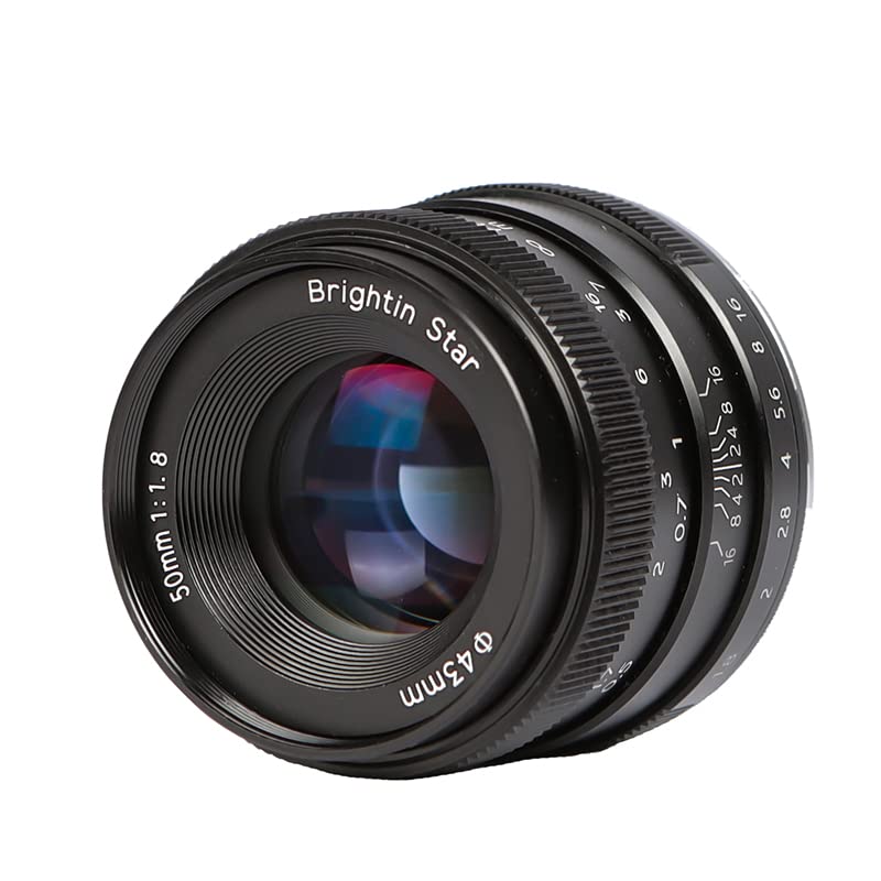 50mm F1.8 Manual Focus Lens M43 Black