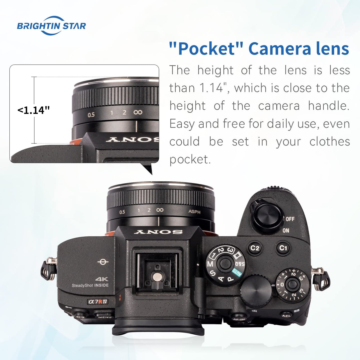 23mm F5.6 Full Frame Manual Focus Prime Lens for Nikon Z-Mount Mirrorless Cameras, Pancake Fixed MF Lens, Compatible with Z-6II, Z-7II, Z5, Z50, Z9, Z50, Z-FC, Z30