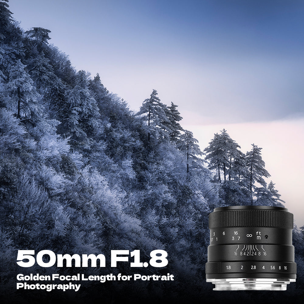 50mm F1.8 Manual Focus Lens M43 Black