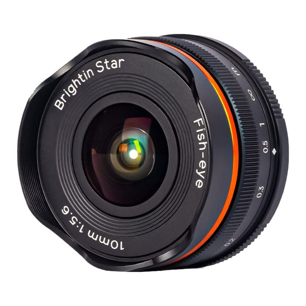 Brightin Star 10mm F5.6 Fisheye Lens Wide-Angle Lens Pancake Lens Manual Fixed Focus Lens
