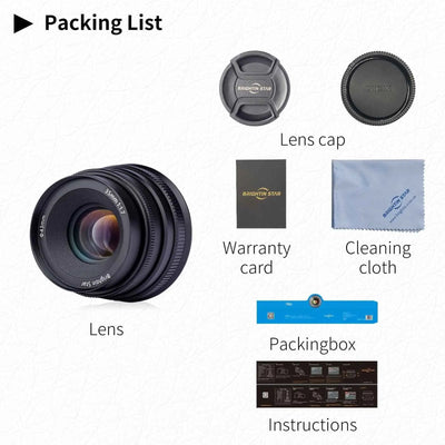 35mm F1.7 APS-C Wide-Angle Manual Focus Prime Lens for Canon EOS-M Mount